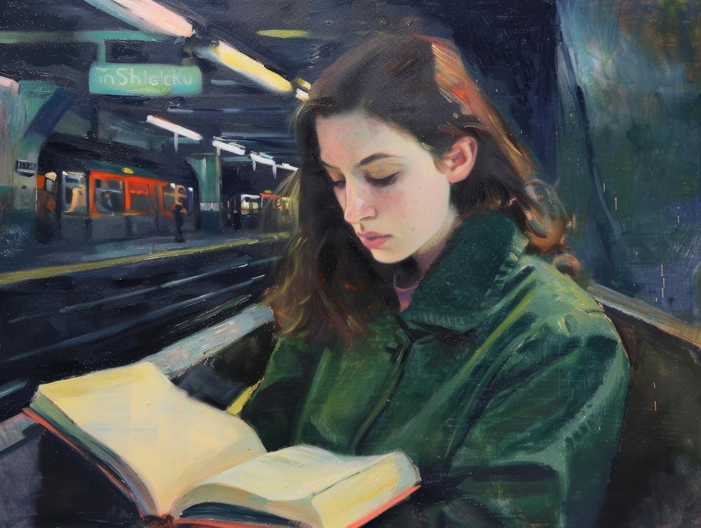 Girl Reading A Book 6