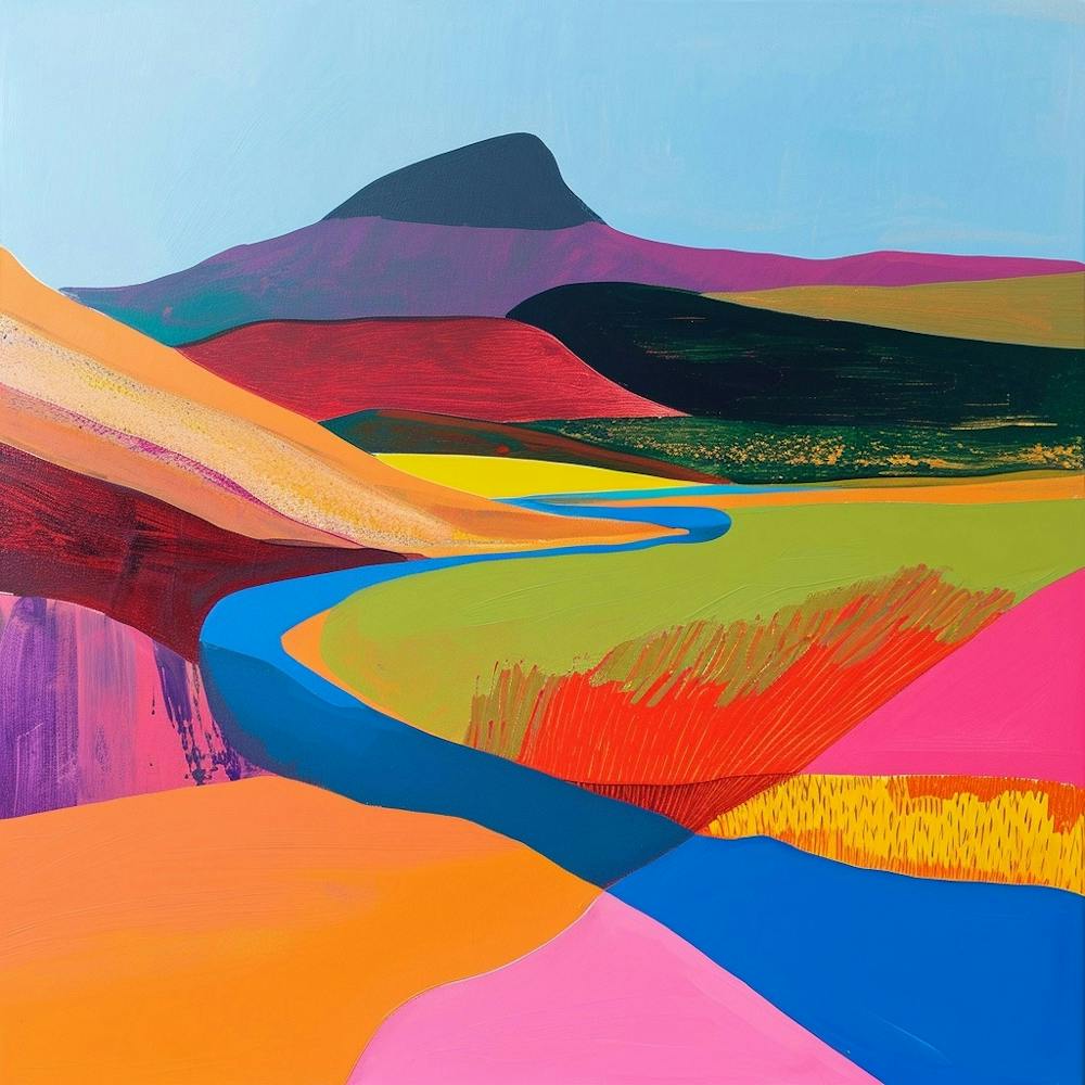 Colourful Abstract Brecon Beacons National Park Wales 2