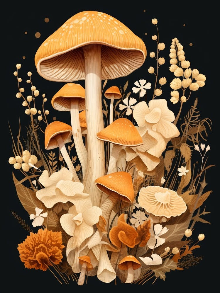 Fall Mushroom Illustration 5