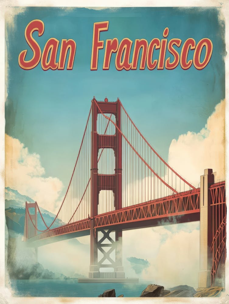 Aihrgdesign A Vintage Travel Poster Of San Francisco 2