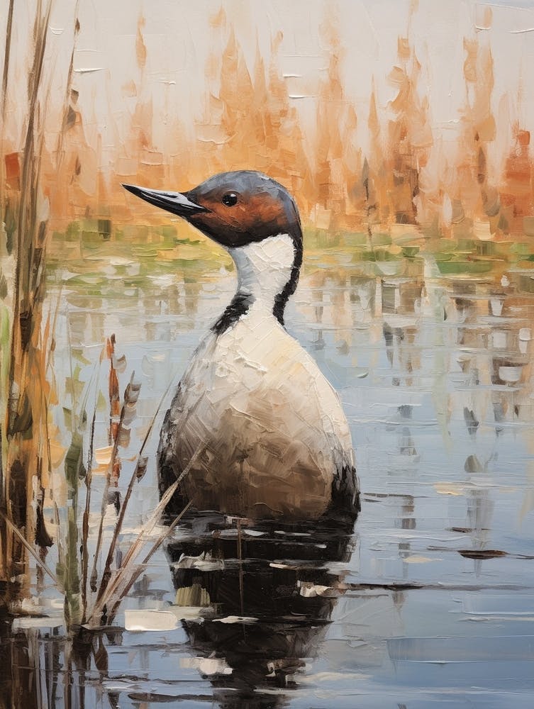 Bird Painting Common Loon 3