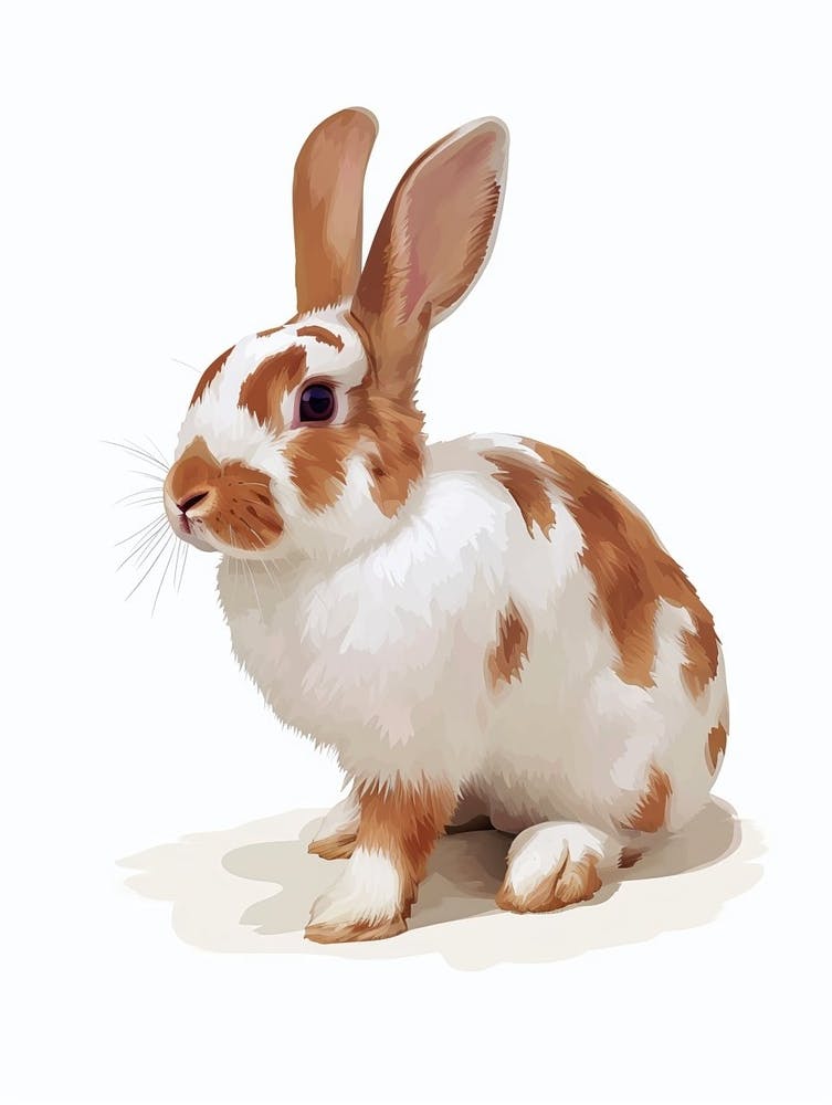 English Spot Rabbit Nursery Illustration 4