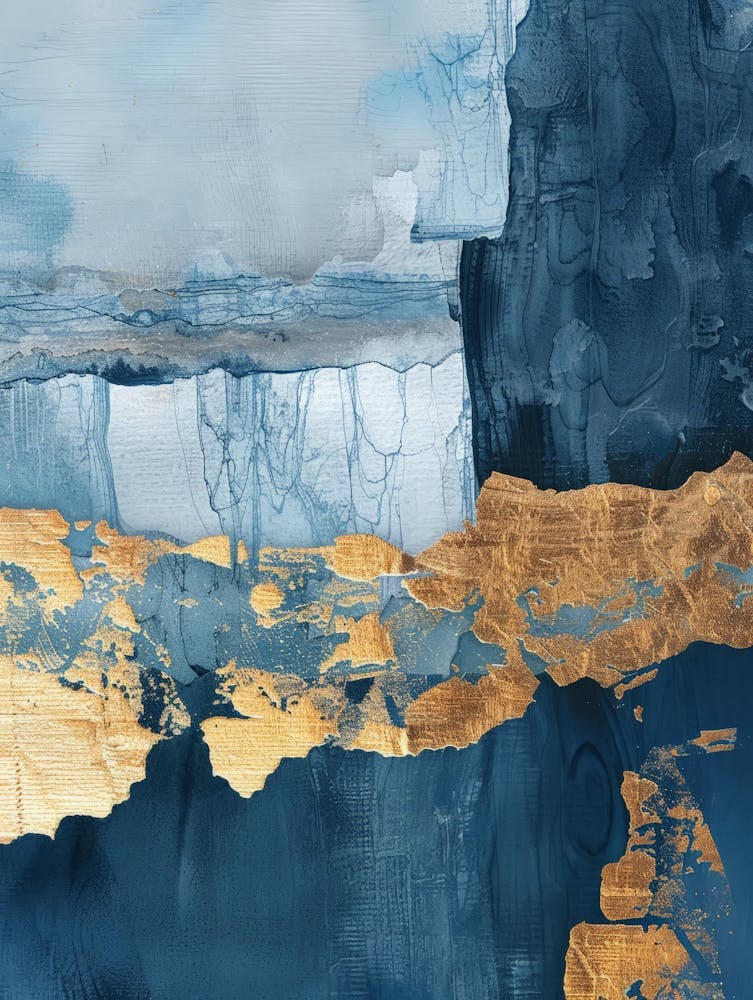 Abstract In Blue And Gold 2