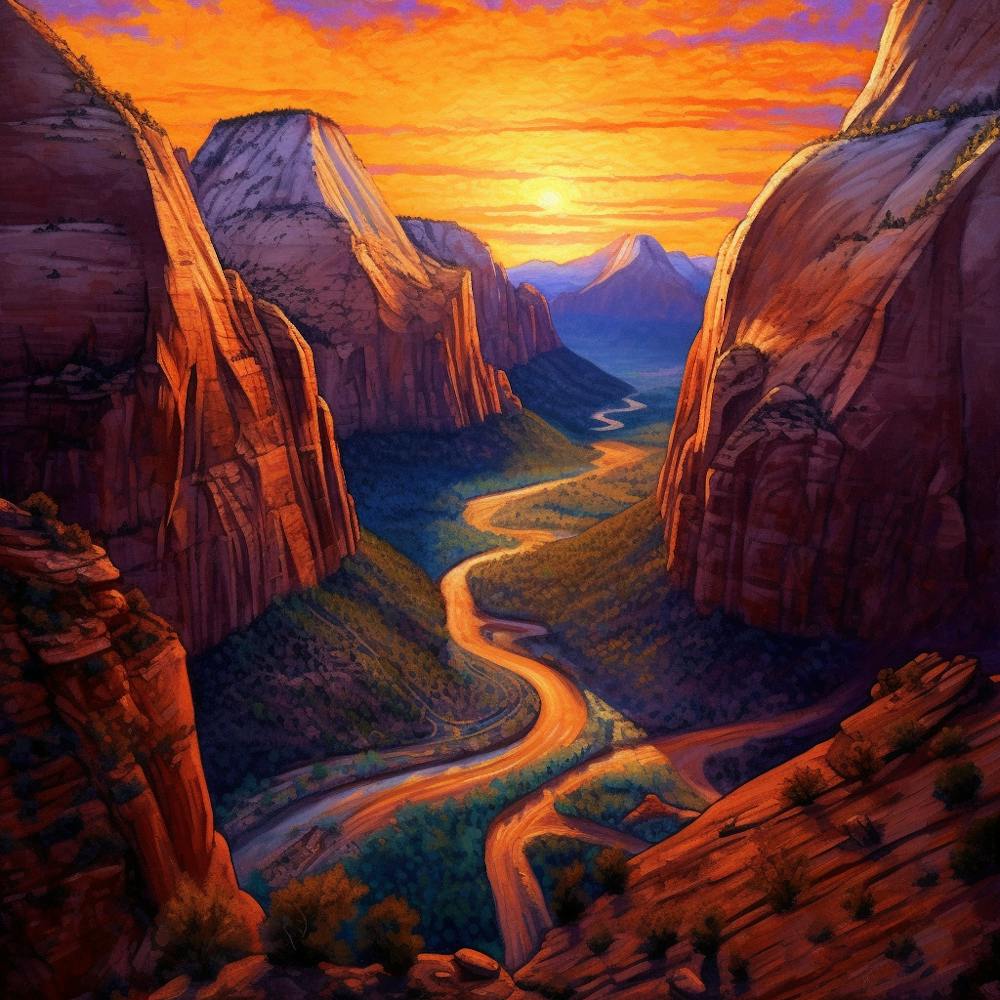Sunset In Zion 9