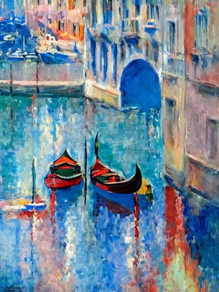 Port Of Venice Italy Abstract Block harbour