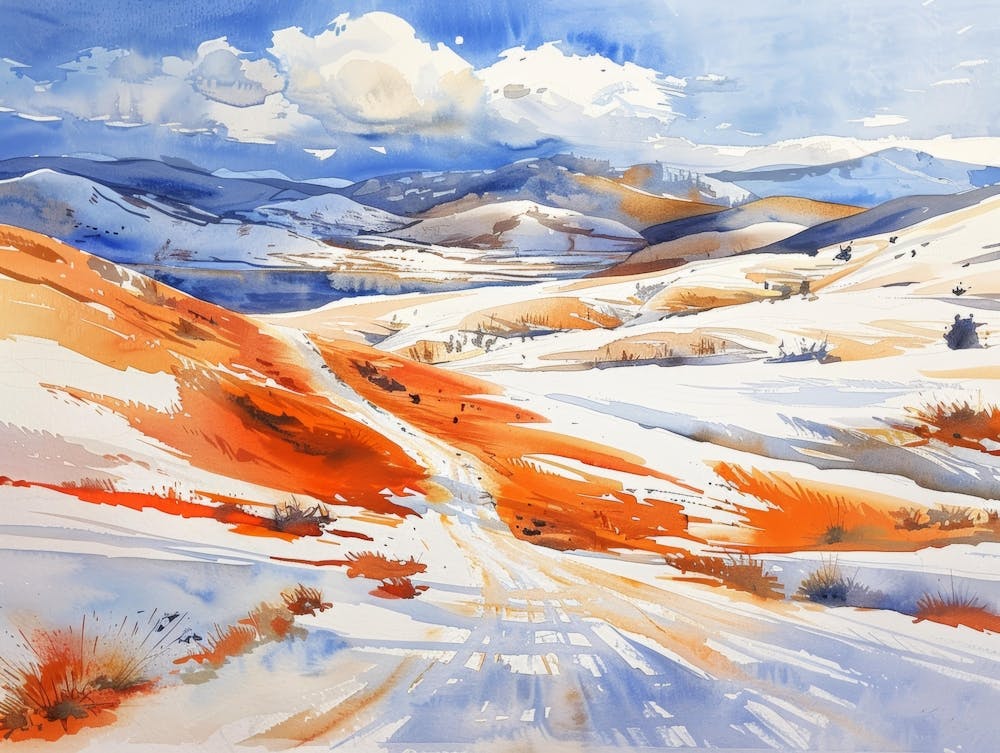 Snowy Mountain Road