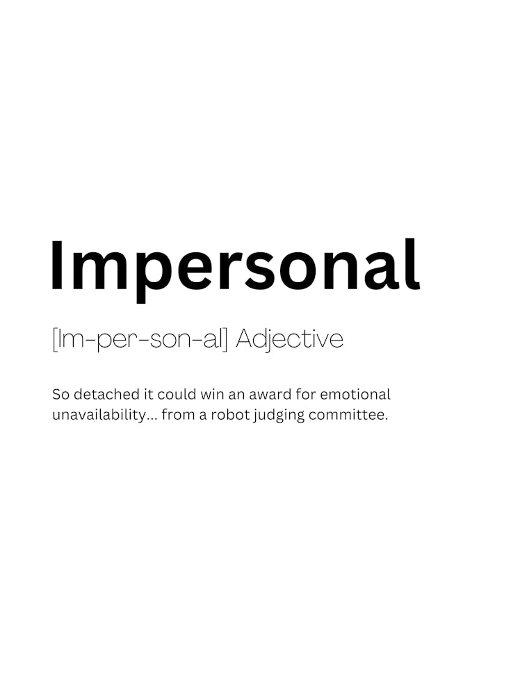 Impersonal Definition Bedeutung 1