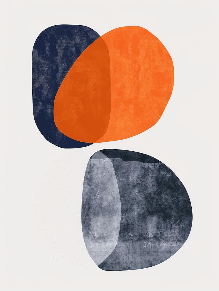 Abstract Orange And Blue