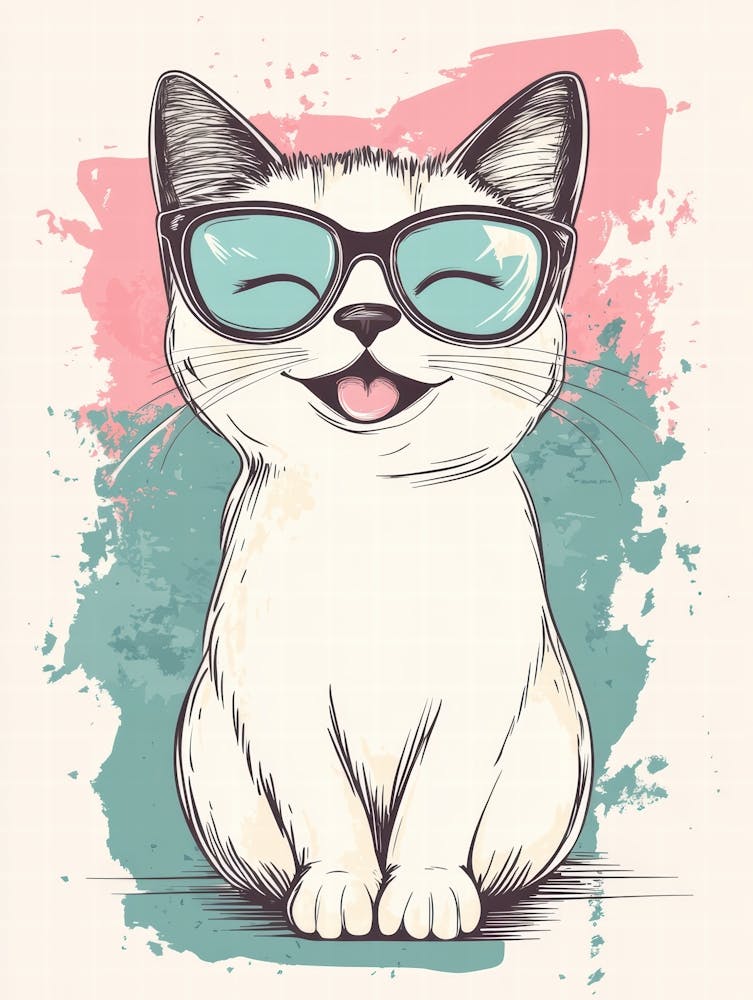Cute Cat In Sunglasses 5