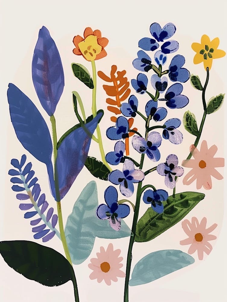 Painted Florals Lilac 3