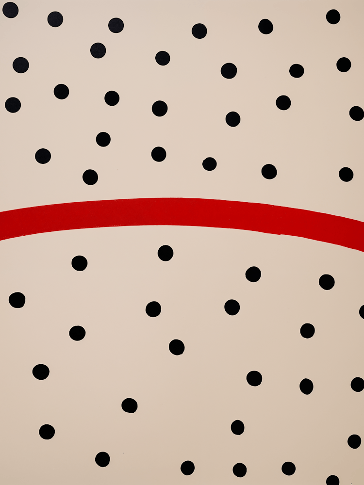 Red Paint Polka Dots no1