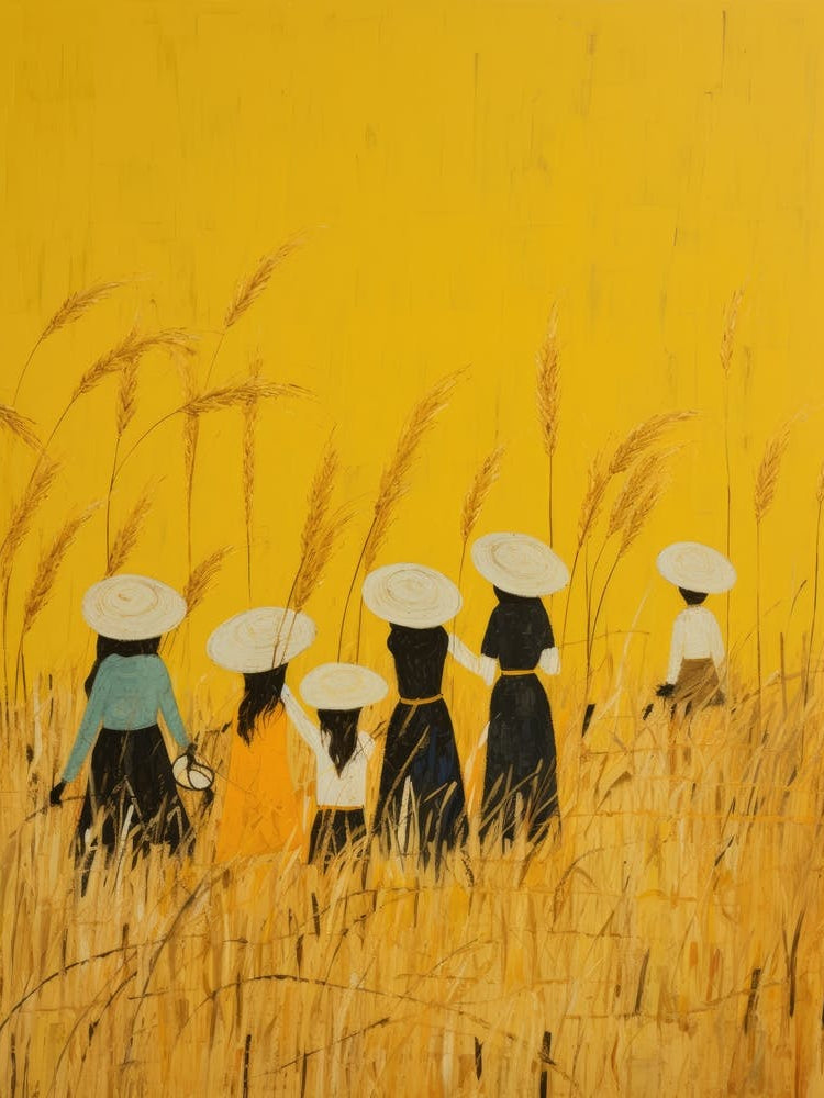 Women In A Wheat Field