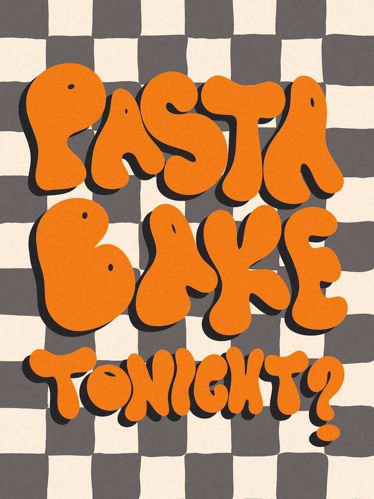 Pasta Bake Tonight? Orange, Kitchen/Dining Room