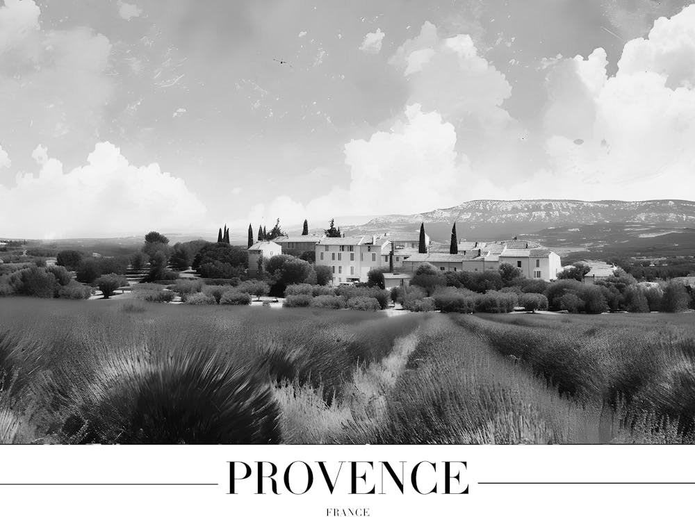 Black And White Photo Of Provence