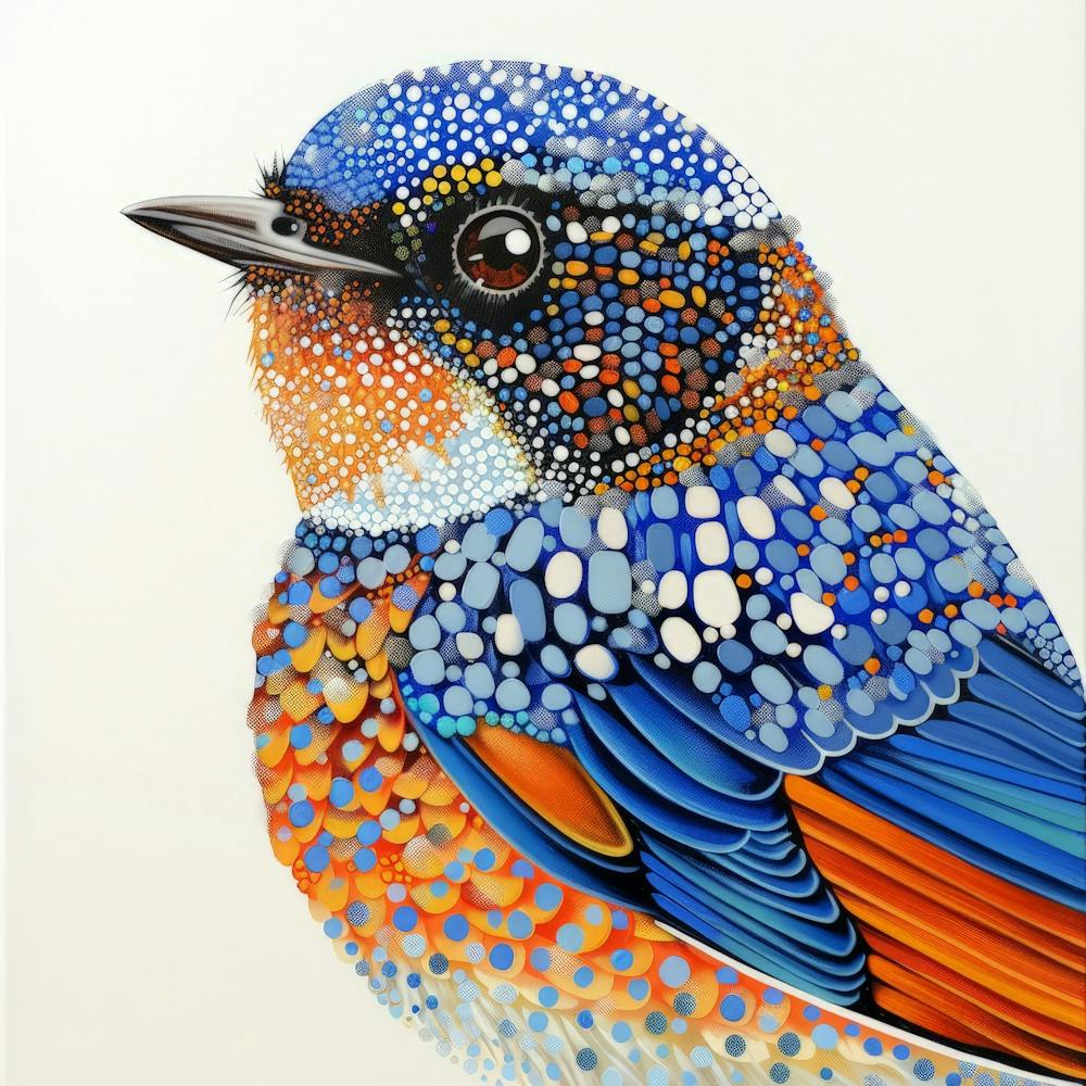 Blue And Orange Bird