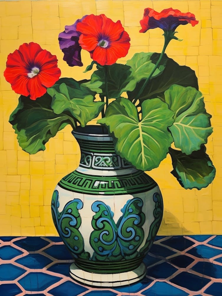 Flowers In A Vase Still Life Painting Petunia 3