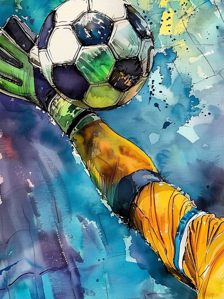 Football Player Watercolor Art (1)