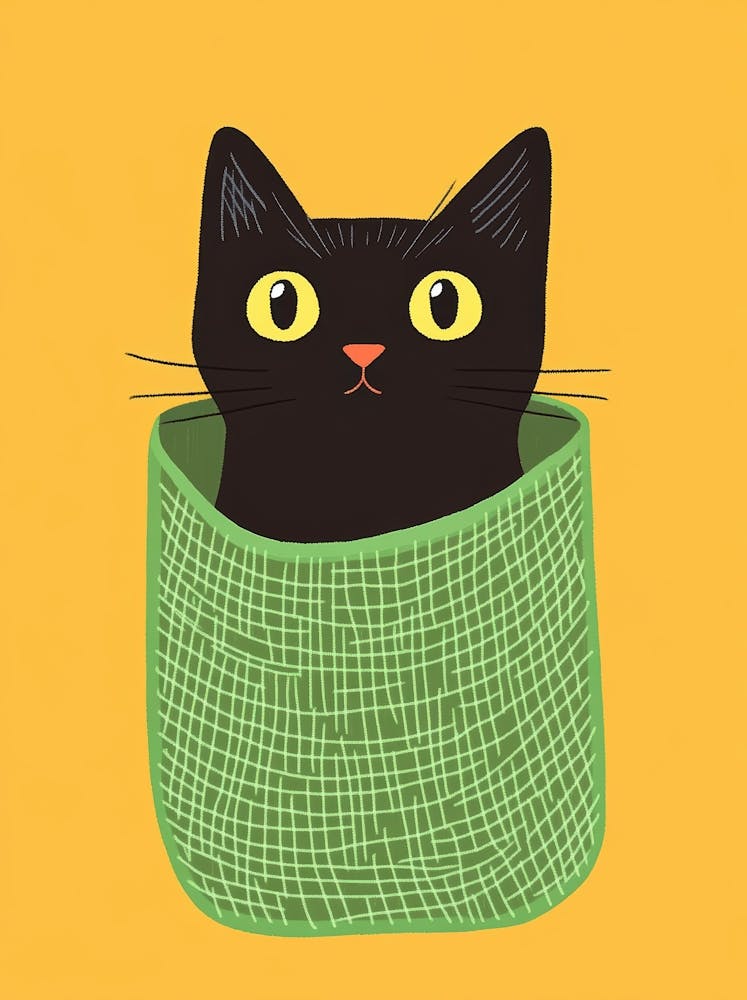 Black Cat In A Pocket