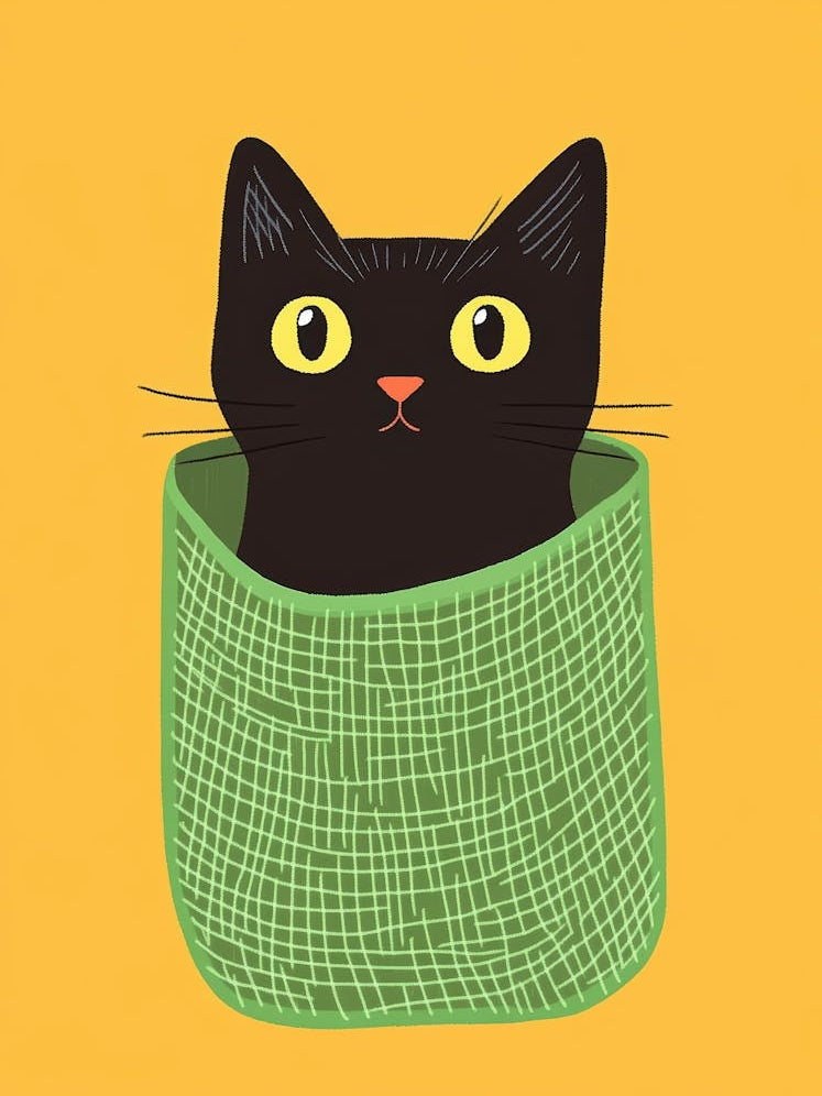 Black Cat In A Pocket