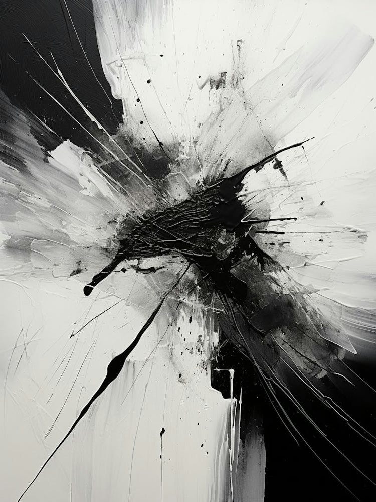 Fragility Abstract Black And White 5