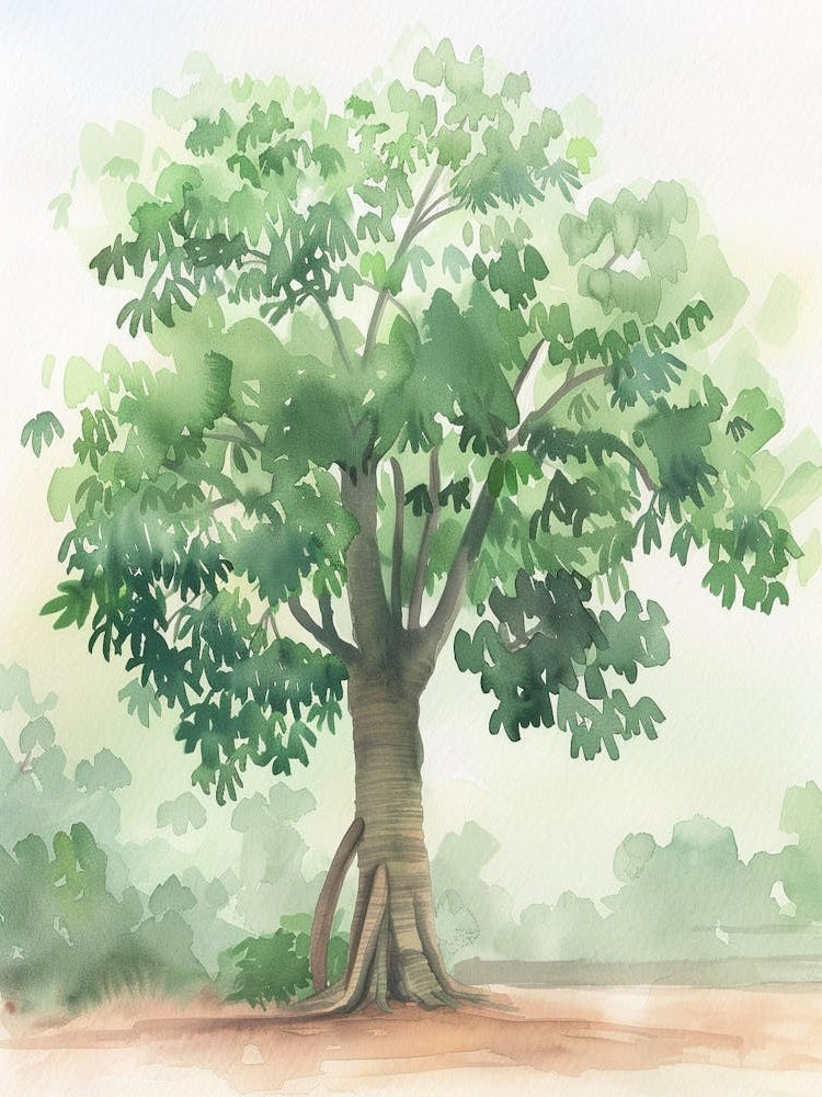 Banyan Tree Atmospheric Watercolour Painting 8