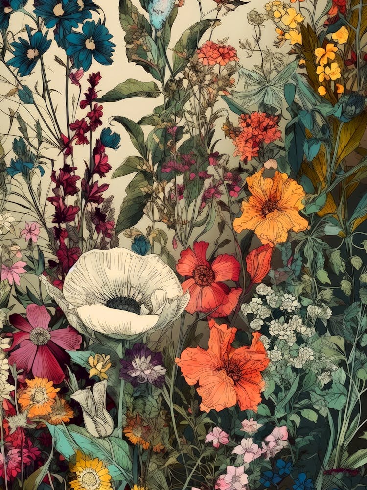 Flowers nature botanical art 1