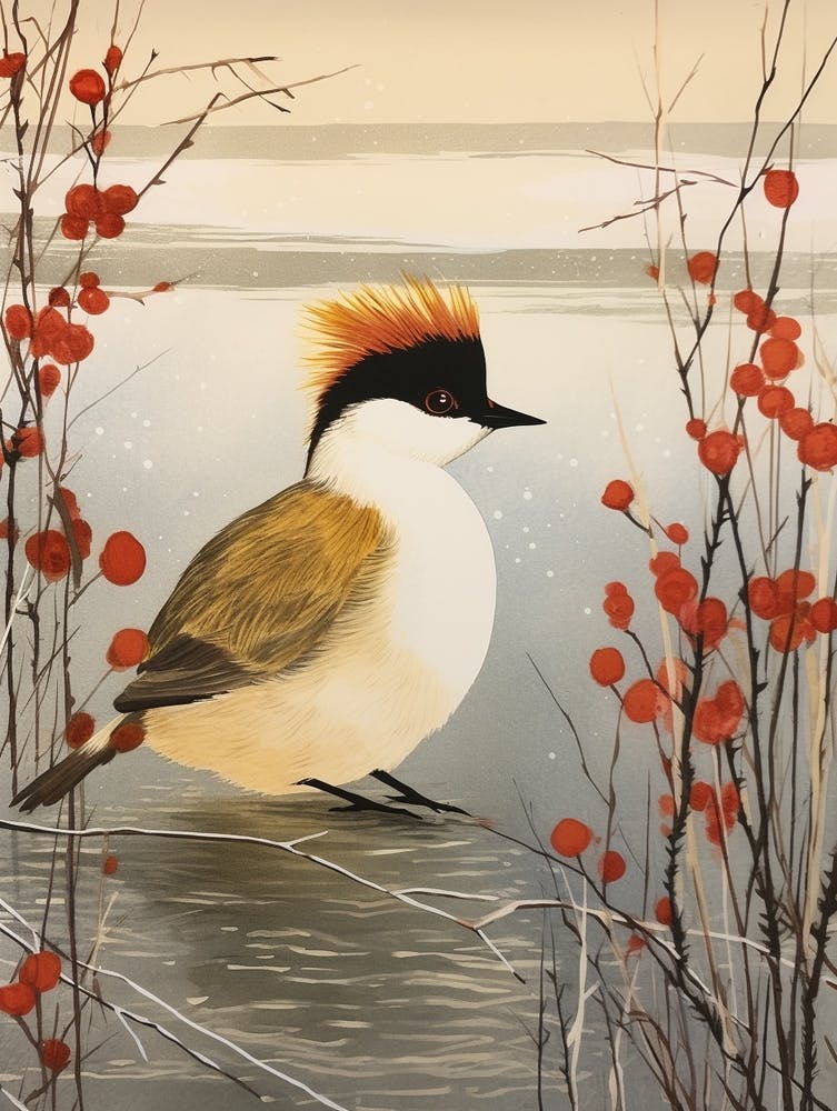 Bird Illustration Grebe 4