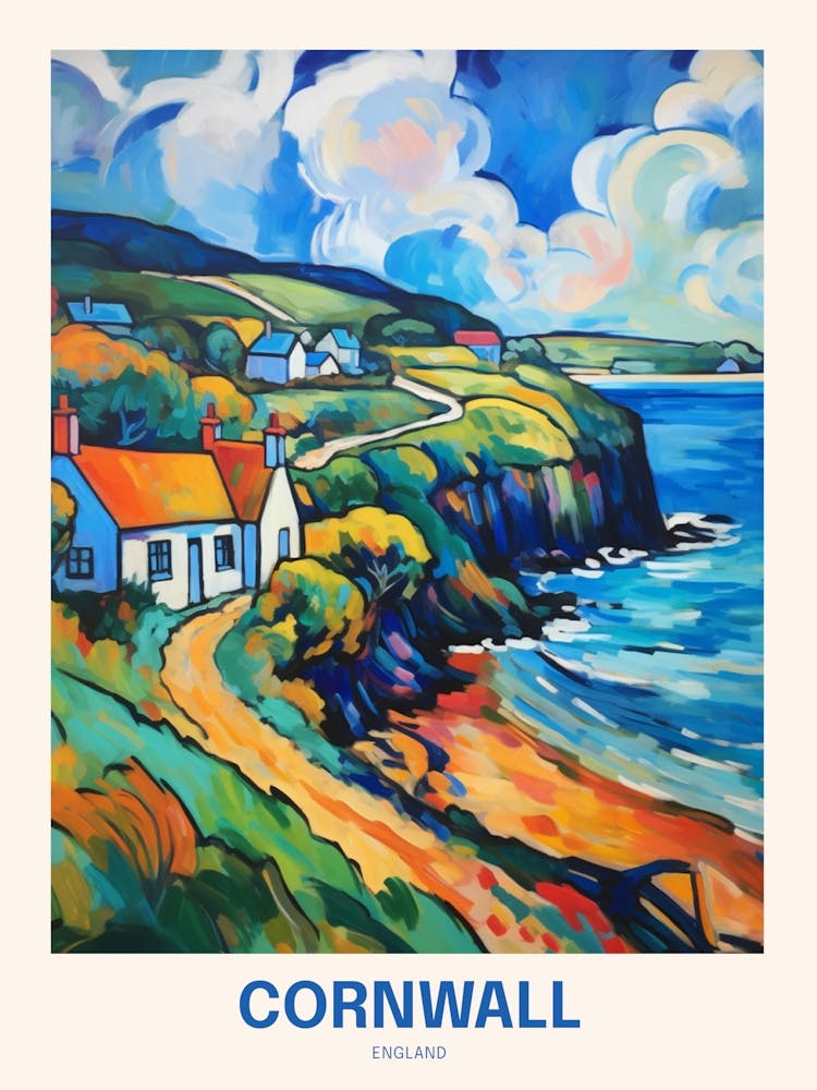 Cornwall England 14 Uk Travel Poster