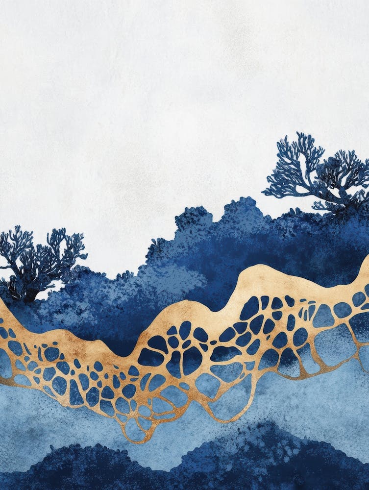 Blue And Gold Canvas Print 5