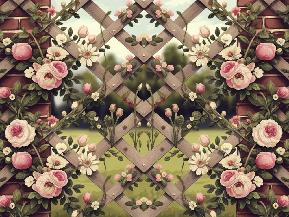 Vibrant Floral Tapestry - Textured