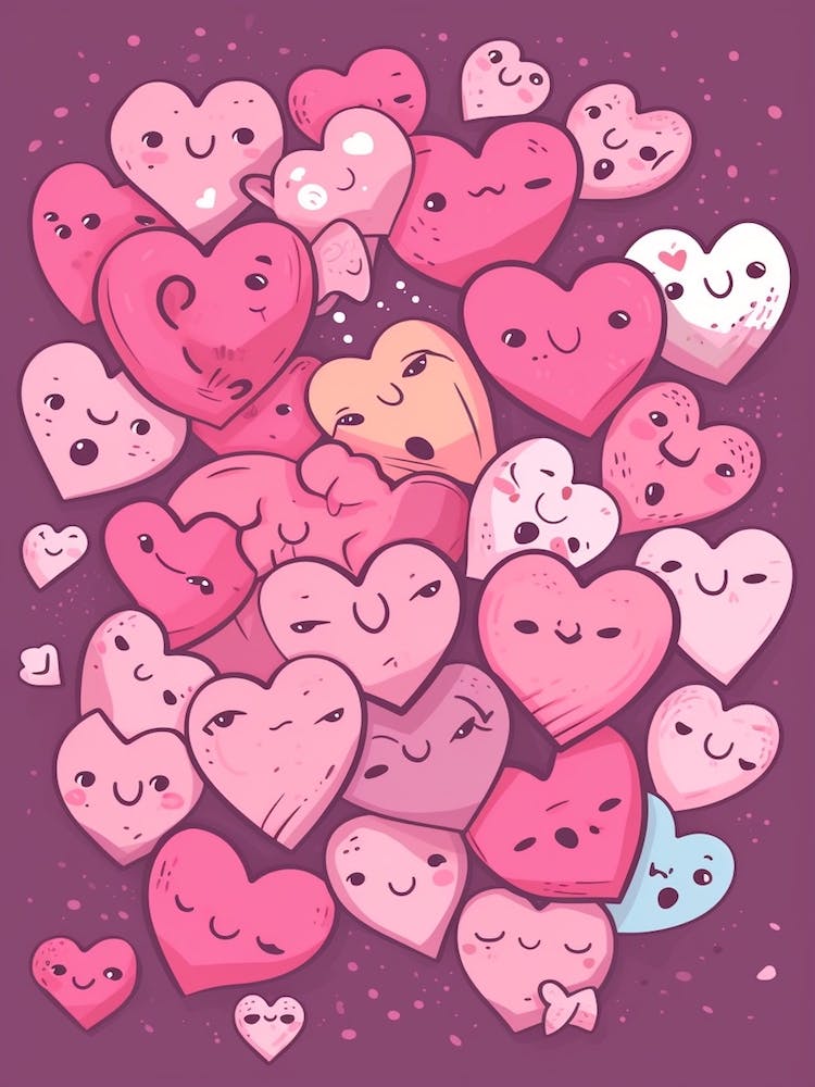 Hearts France Kawaii Illustration 4
