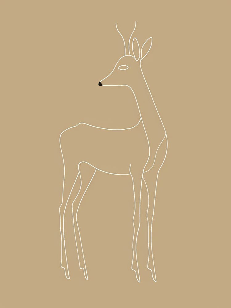 Deer - Boho, Line Art 19
