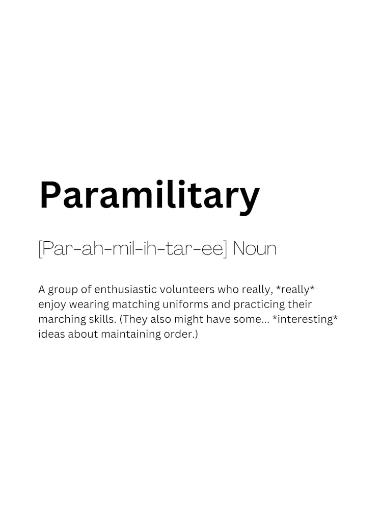 Paramilitary Definition Meaning