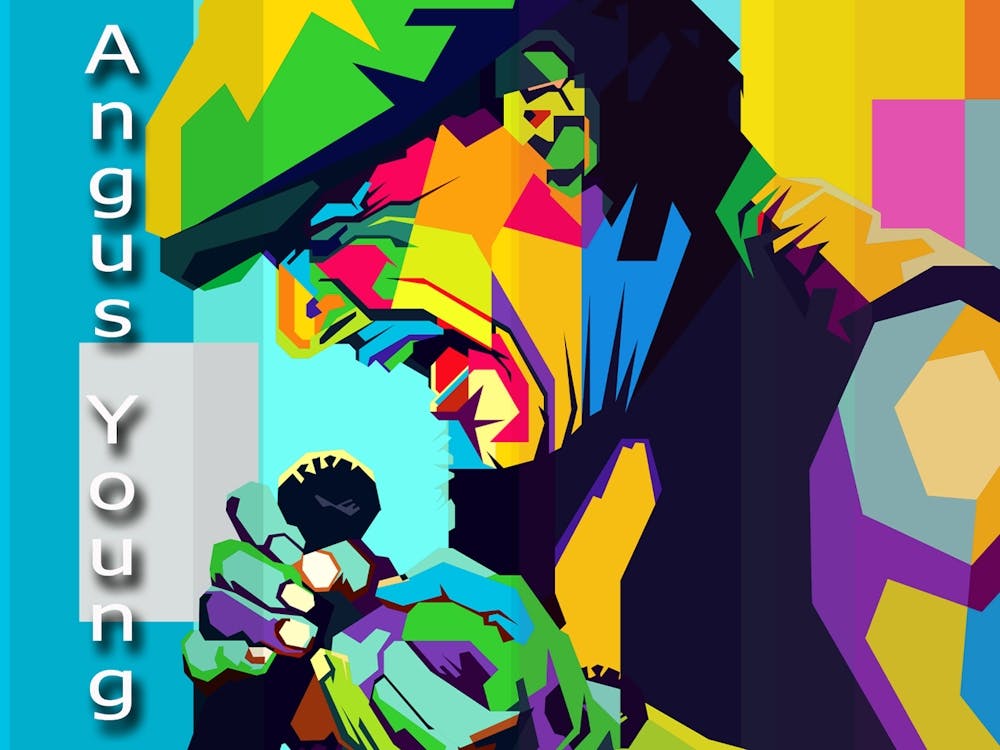 Angus Young Rock Singer Pop Art WPAP