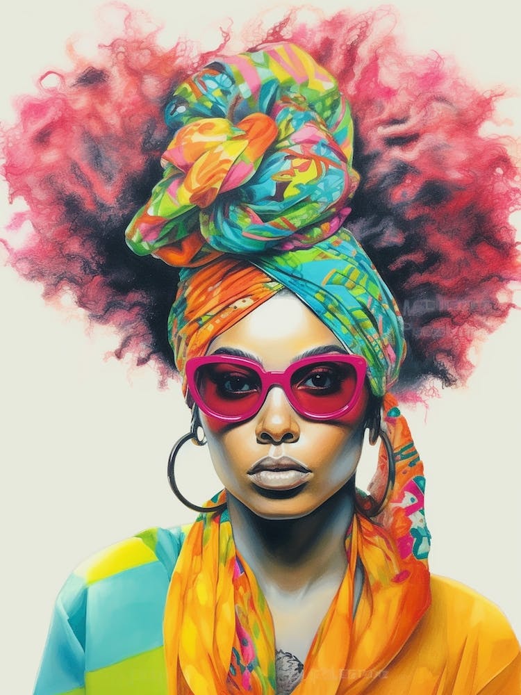 Portraits Hipster - Pop Art au Crayon 1