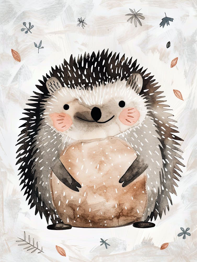 Fröhlicher Igel Kinderdrucke & Kinderposter