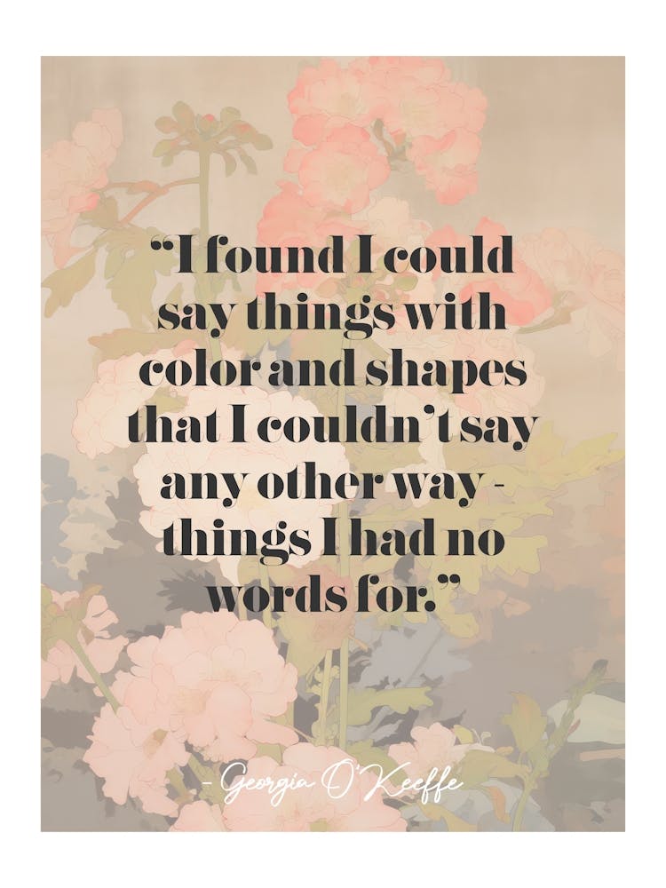 Art Quote By Georgia O Keeffe