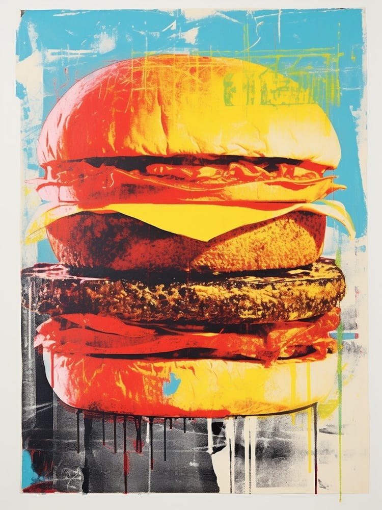 Retro Burger Risographie inspiriert 5