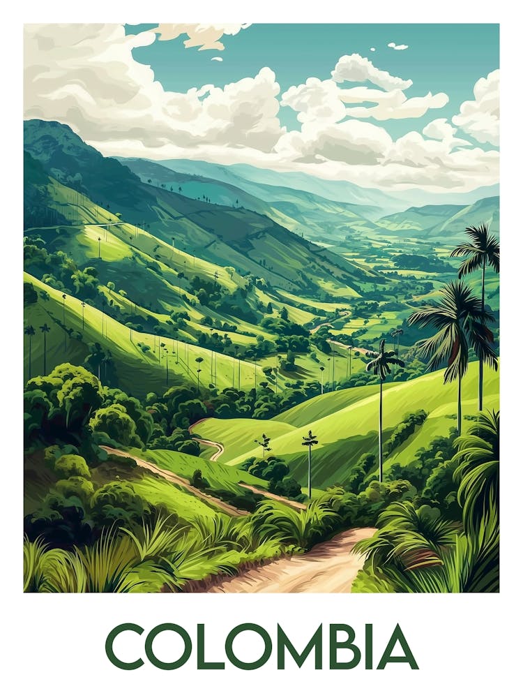 Affiche de voyage Colombia