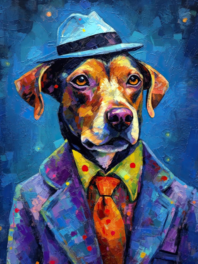 Tailored Tails; A Dog 'S Glamorous Oil Portrait