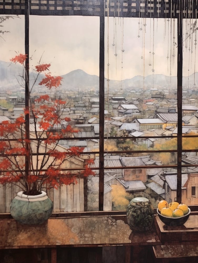 Winter Cityscape Kyoto Japan 4