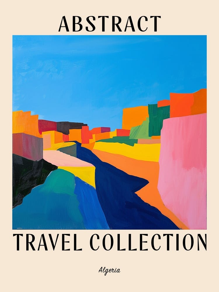 Abstract Travel Collection Poster Algeria 2