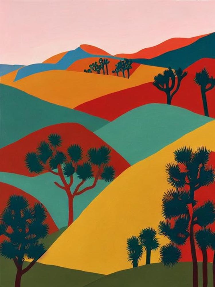 Joshua Tree National Park 2 United States Of America Abstract Colourful