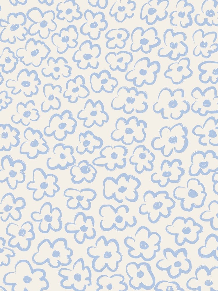 Daisies Pattern 2 Blue