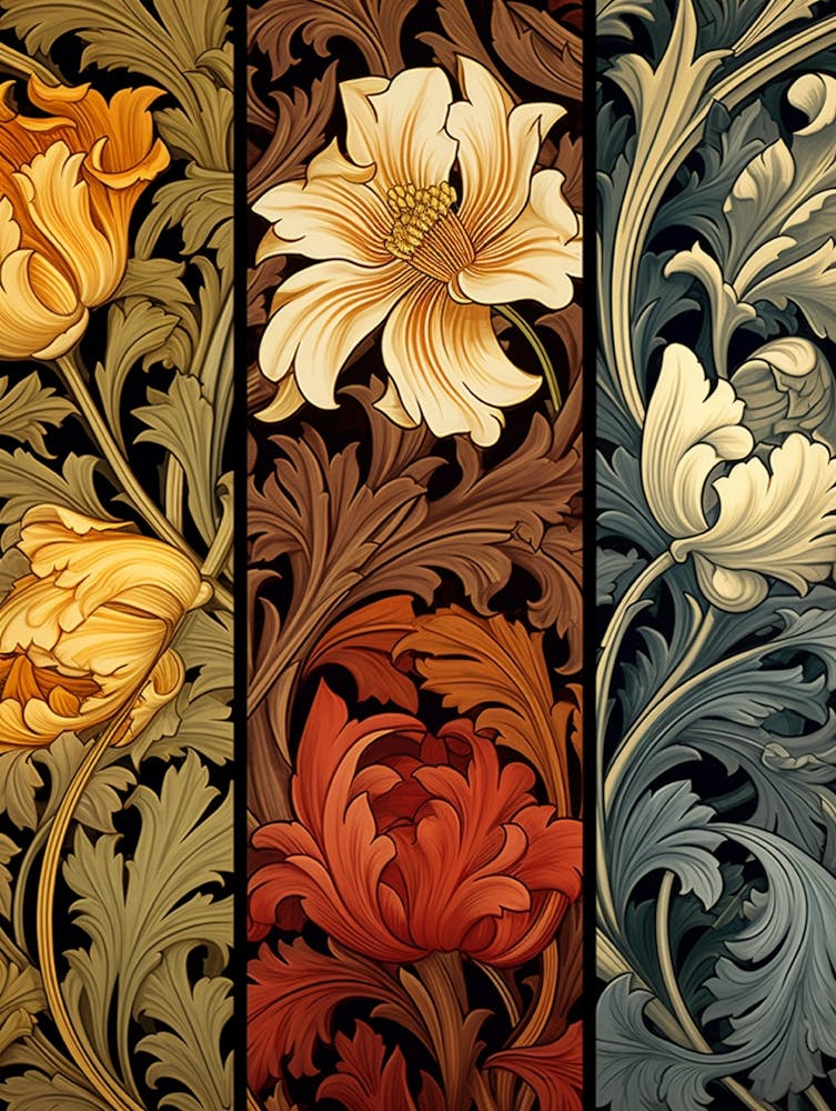 Set Of Floral Wallpapers