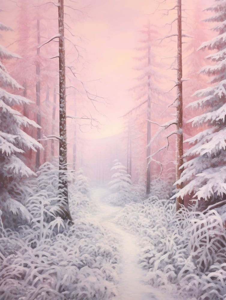 Dreamy Winter Painting Olympic National Park United States 3