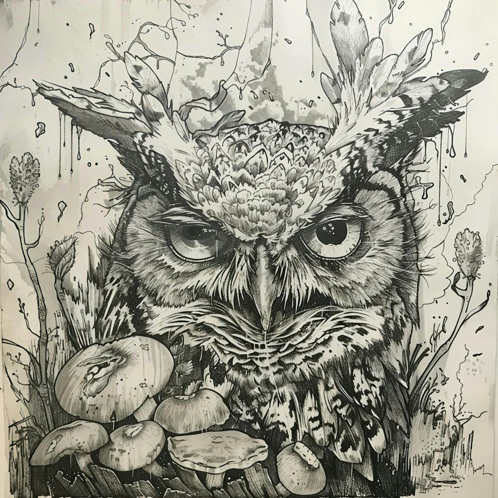 Owl In The Forest