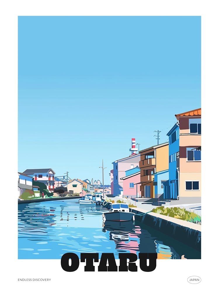 Otaru Japan 2 Colourful Travel Poster
