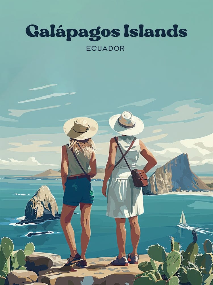 Galapagos Islands Ecuador Travel Art