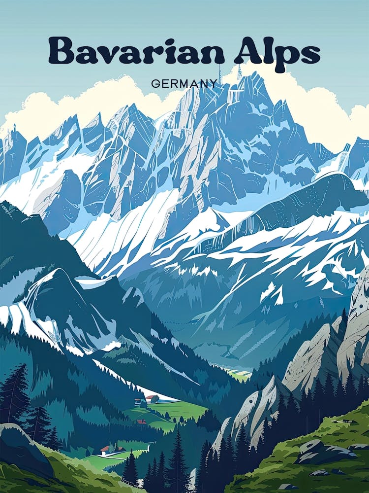Bavarian Alps Germany Bavaria Travel Art